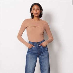AGOLDE Lyza Cut Out Ribbed Top